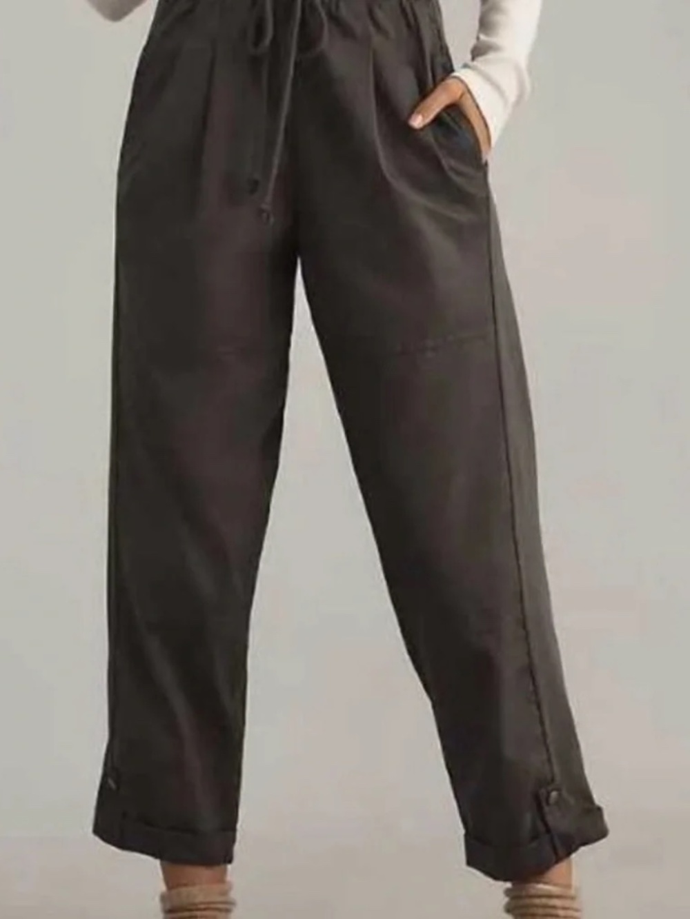 Daily Practice by Anthropologie Remix Pull-On Pants Grey Size Small